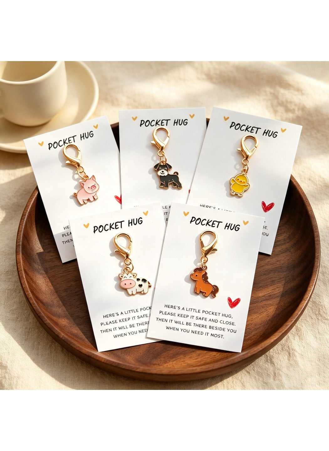 Taphug  - Alloy Pocket Hug Card Animal Keychain