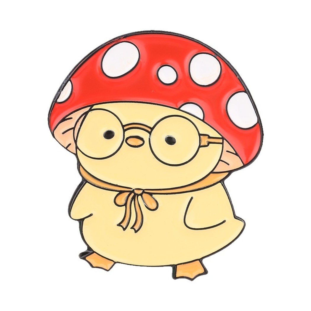 Pinori - Forest Style Mushroom Animal Motif Pin
