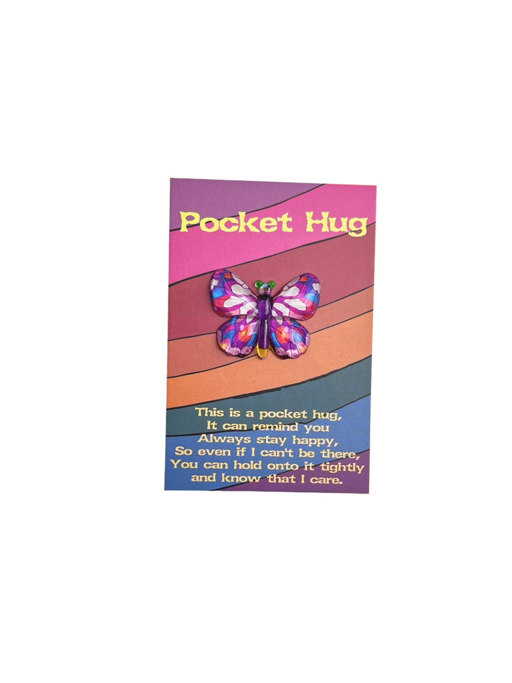 Taphug - Pocket Hug Painted Resin Butterfly pocket hug card and keepsake token view 10
