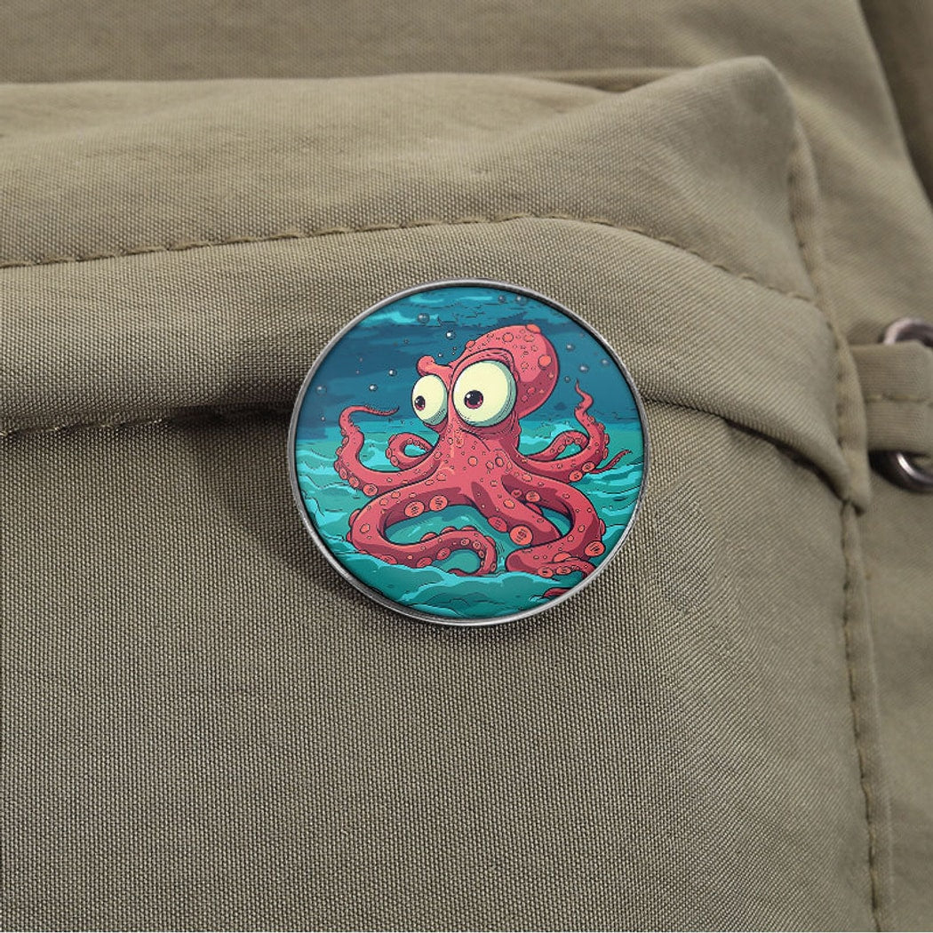 Pinori - Simple Style Octopus Graphic Pin