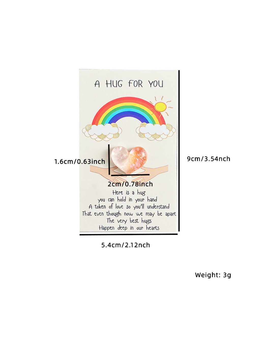 Taphug -  Pocket Hug Rainbow Gradient Heart