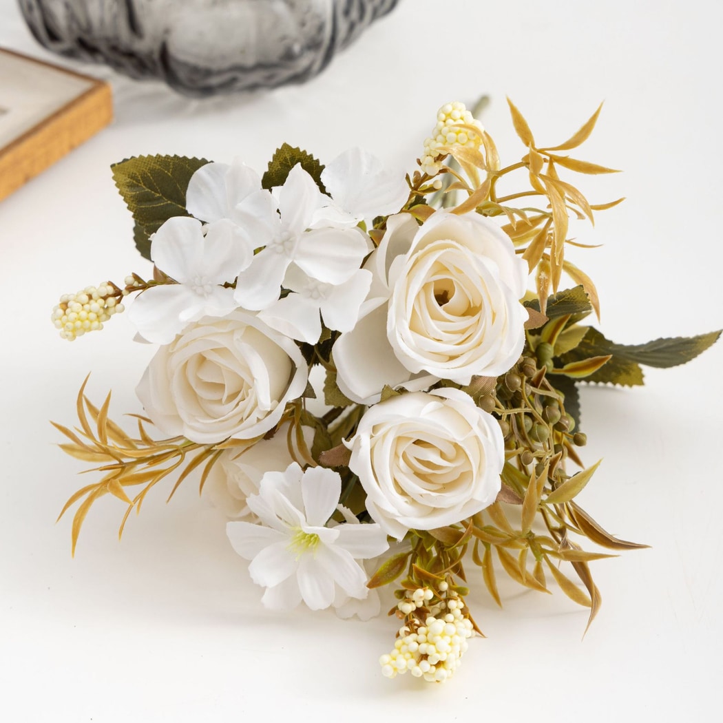 Roselle - Decorative Artificial Rose Bouquet
