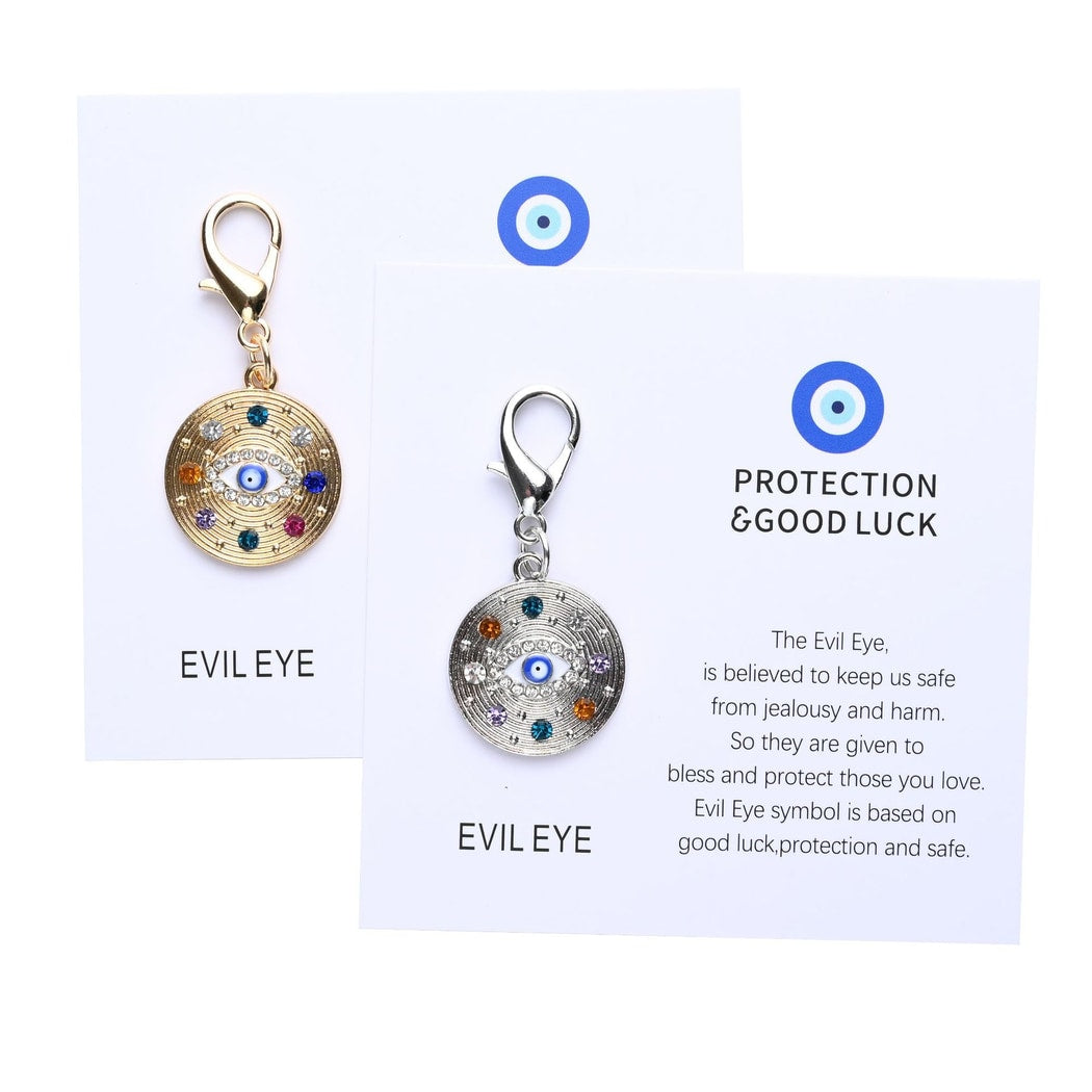Taphug - Pocket Hug Round Evil Eye Charm Keychain