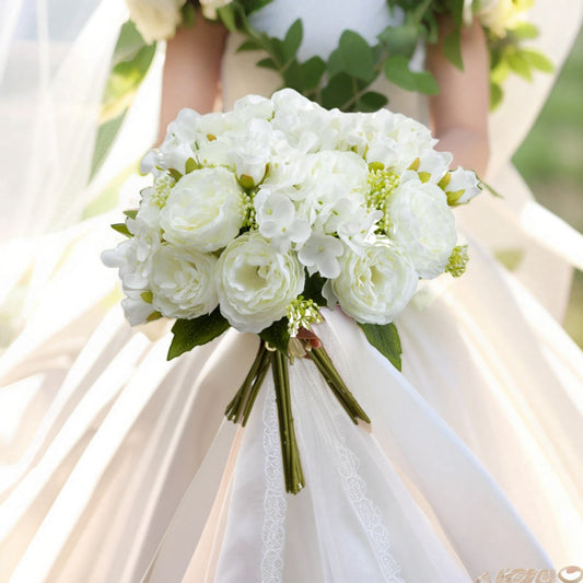 Roselle - Rose and Hydrangea Artificial Bouquet
