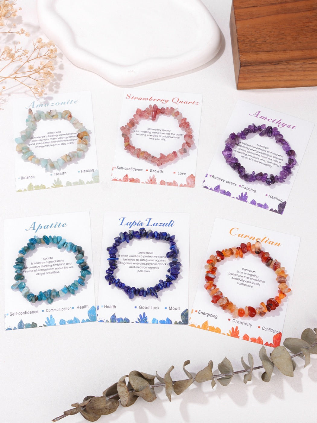 Emora - Stone Beaded Bracelet Vintage Style