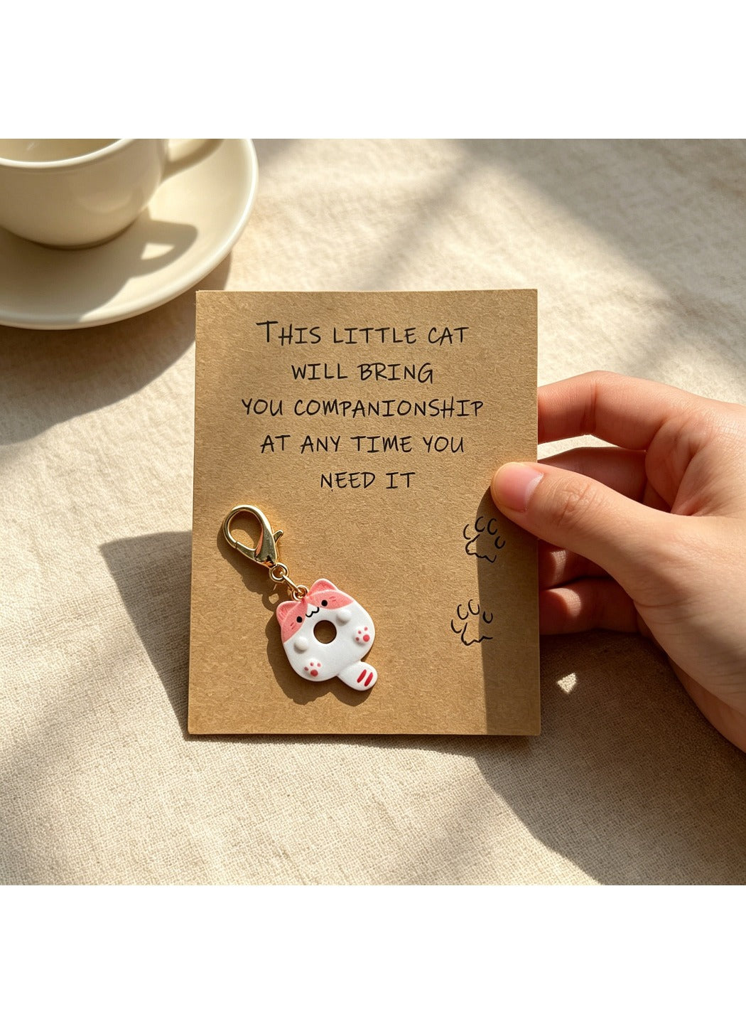 Taphug  - Alloy Pocket Hug Card Cat Keychain