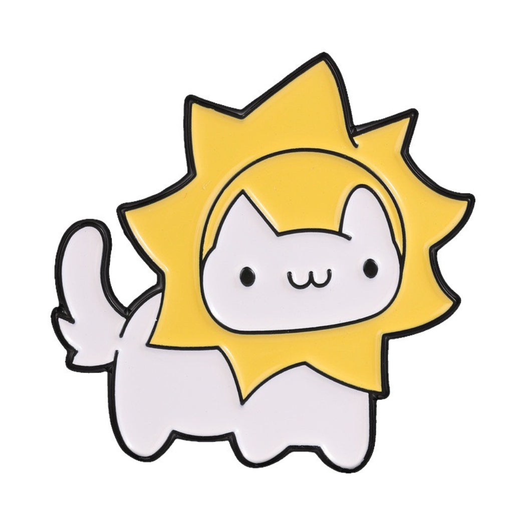 Pinori Cat and Sun Enamel Pin Set