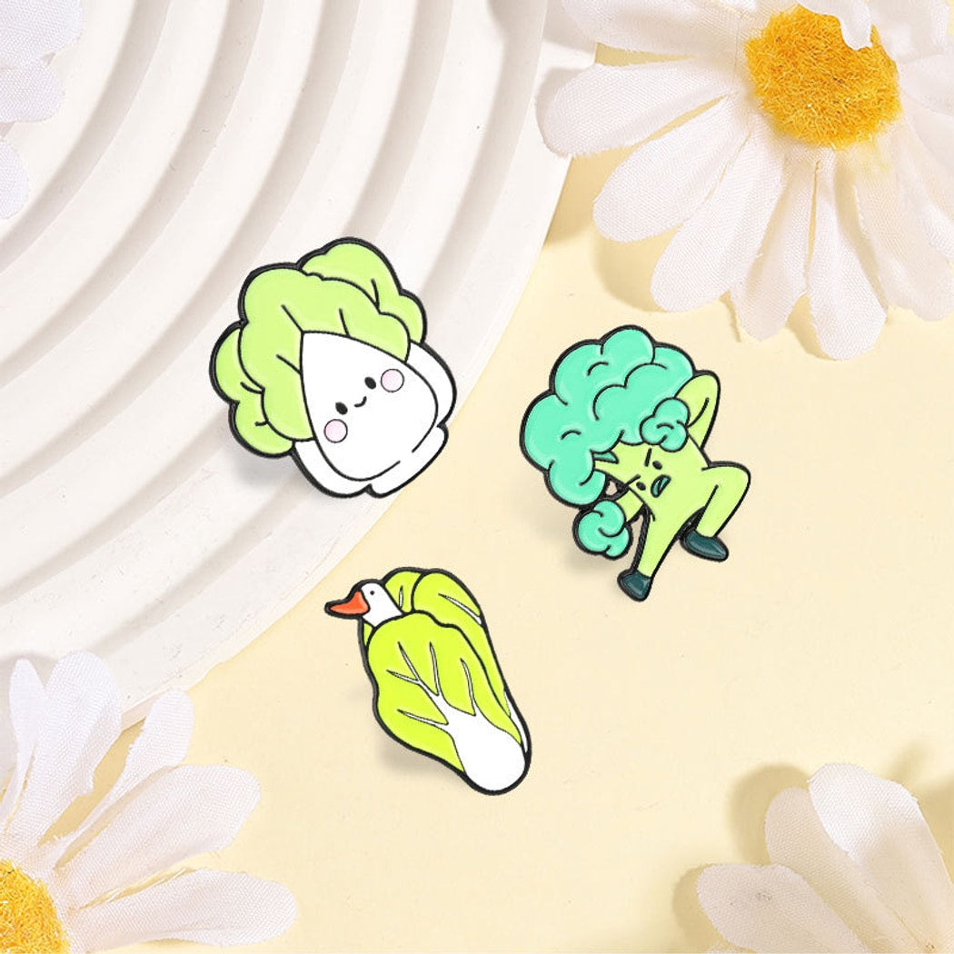 Pinori - Playful Vegetable Character Fashion Pin