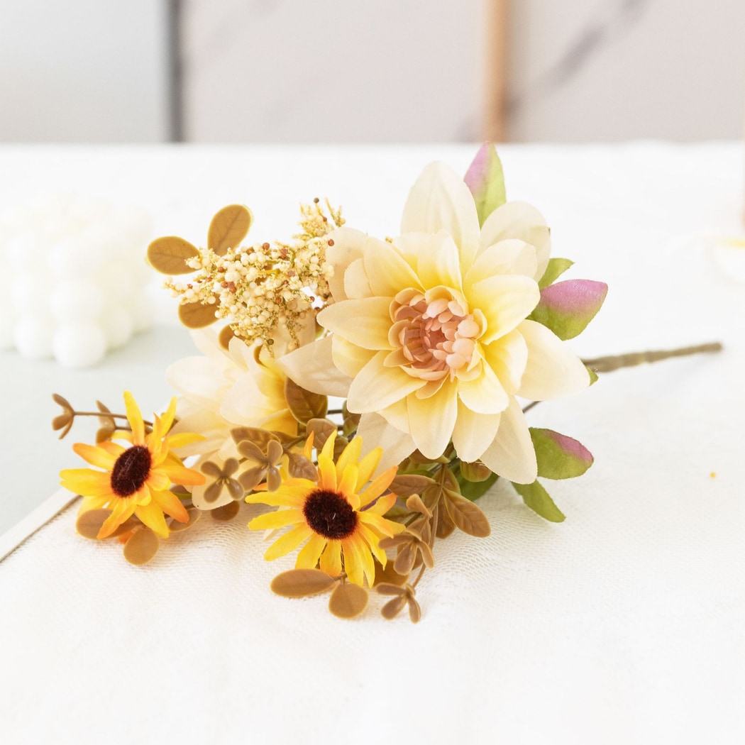 Roselle - Decorative Dahlia Bouquet Artificial Flowers