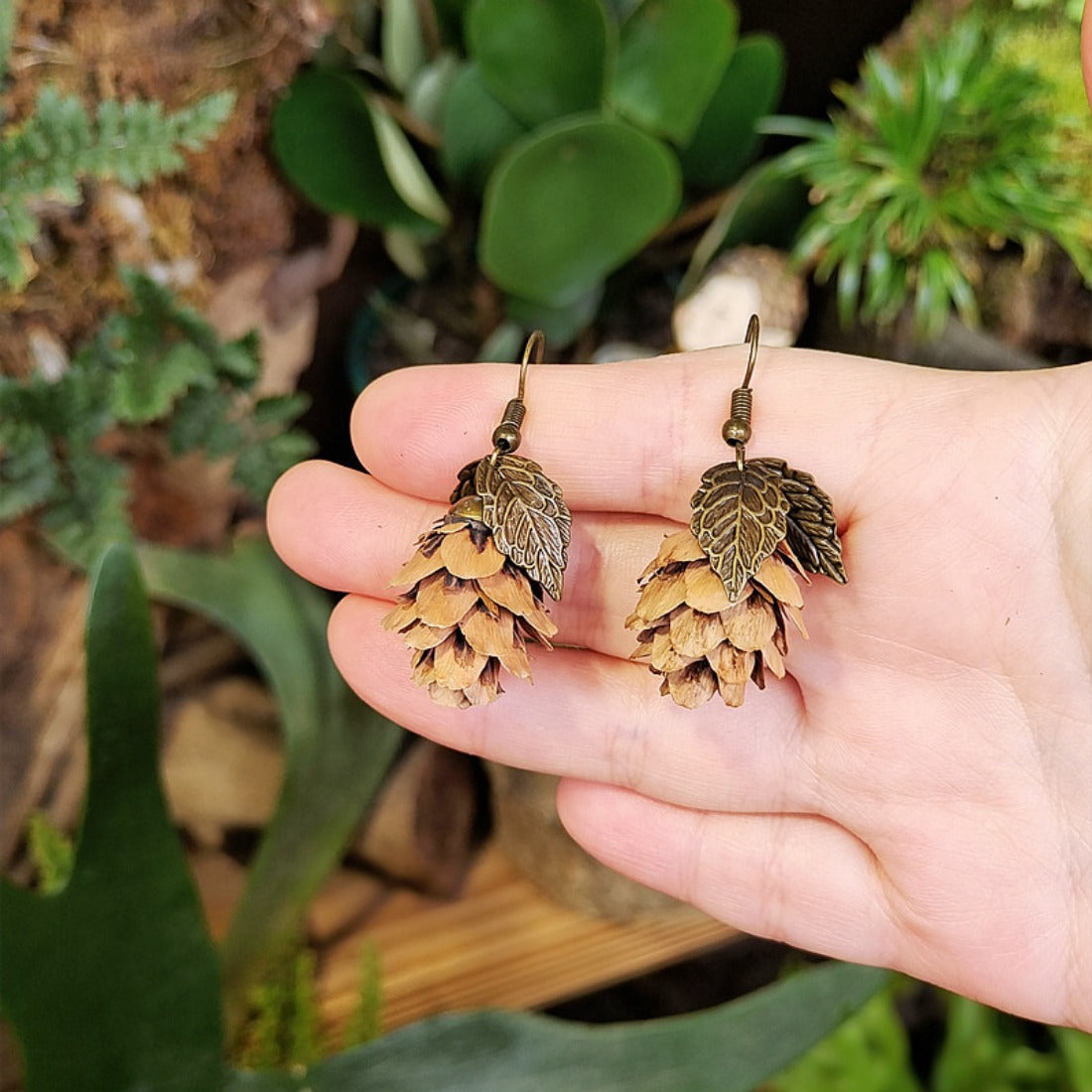 Handcrafted Vintage Natural Nut Earrings