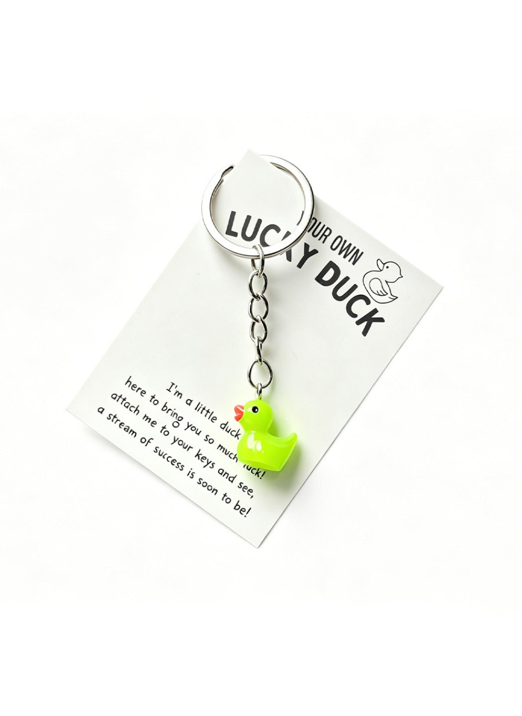 Taphug  - Plastic Pocket Hug Card Duck Keychain