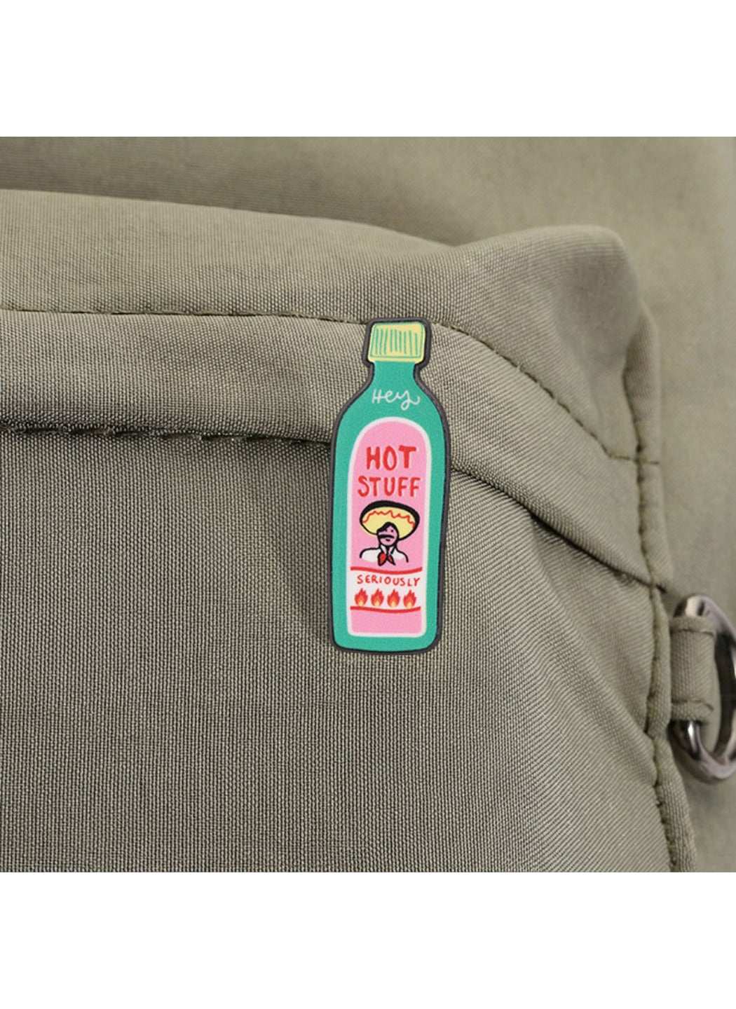 Pinori - Cute Retro Funny Hot Sauce Bottle Badge Pin