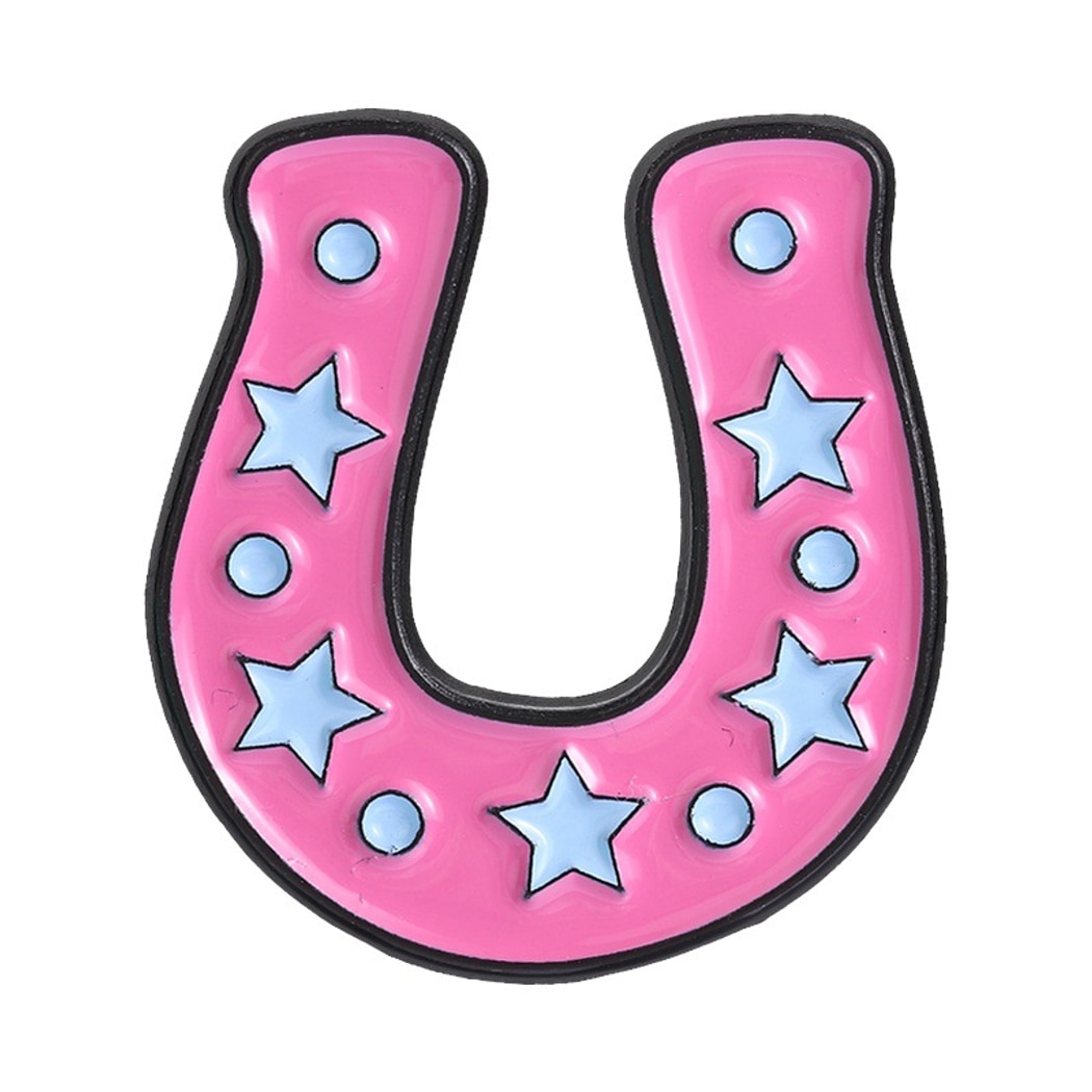 Pinori - Sweet Star Detail Horseshoe Fashion Pin