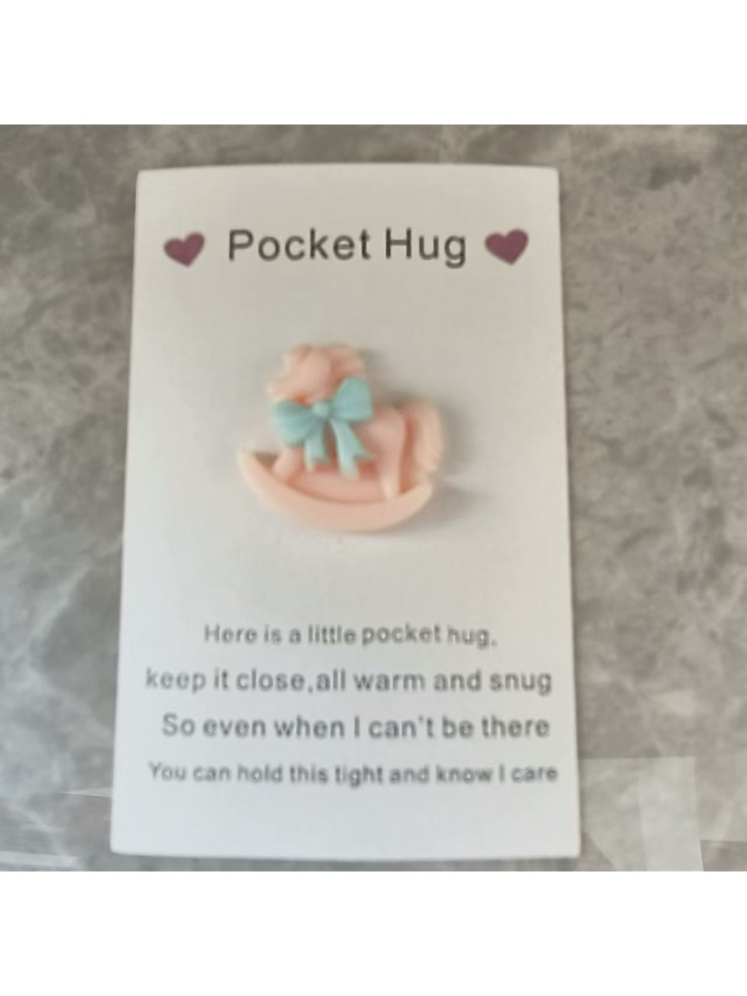 Taphug - Pocket Hug Horse Love Token Gift pocket hug card and keepsake token view 3
