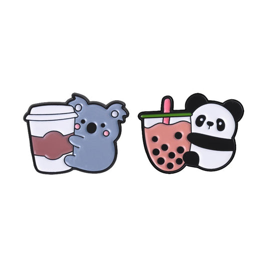 Pinori - Cute Animal Drink Motif Decorative Pin