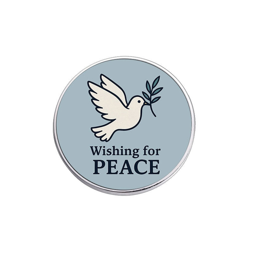 Pinori - Geometric Dove and Letter Motif Pin