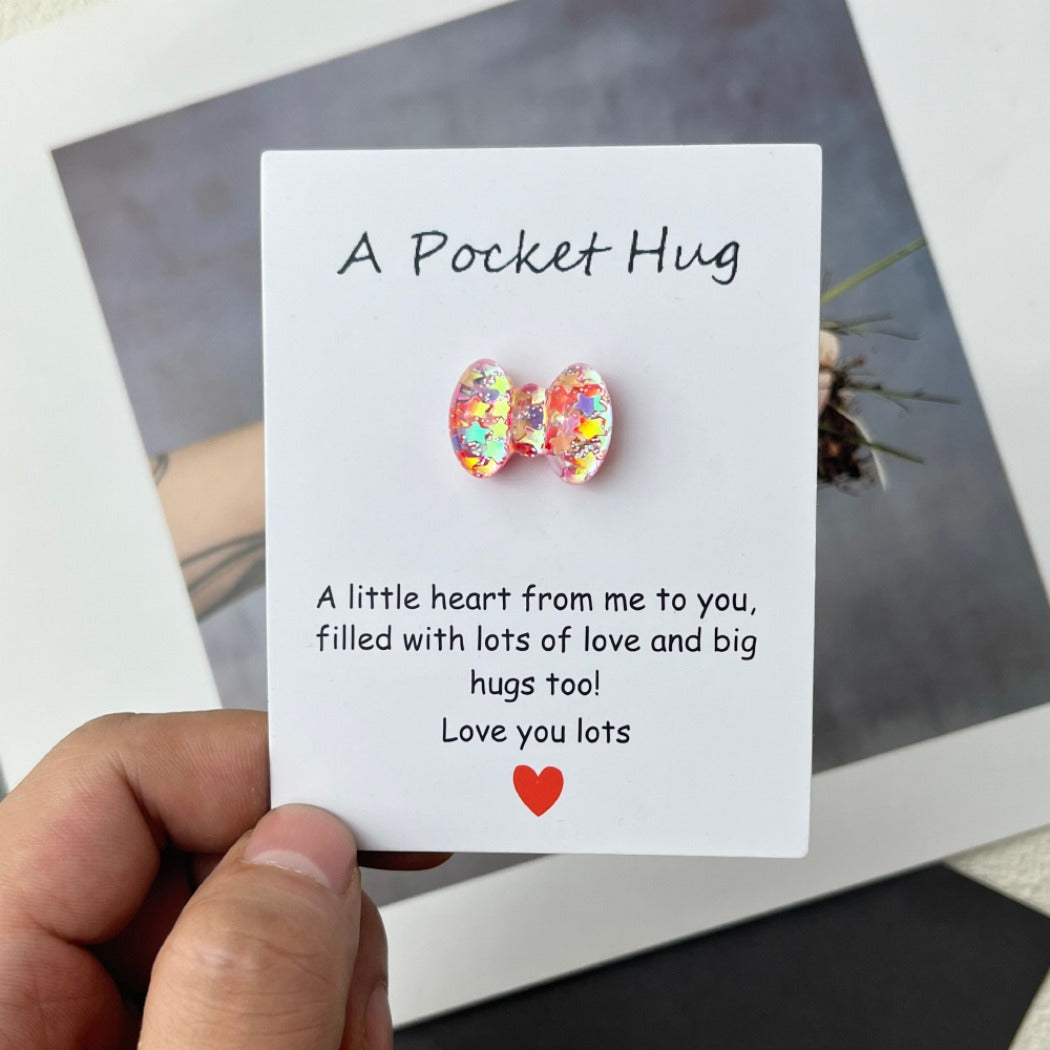 Pocket Hug Shimmering Bow Star Companion