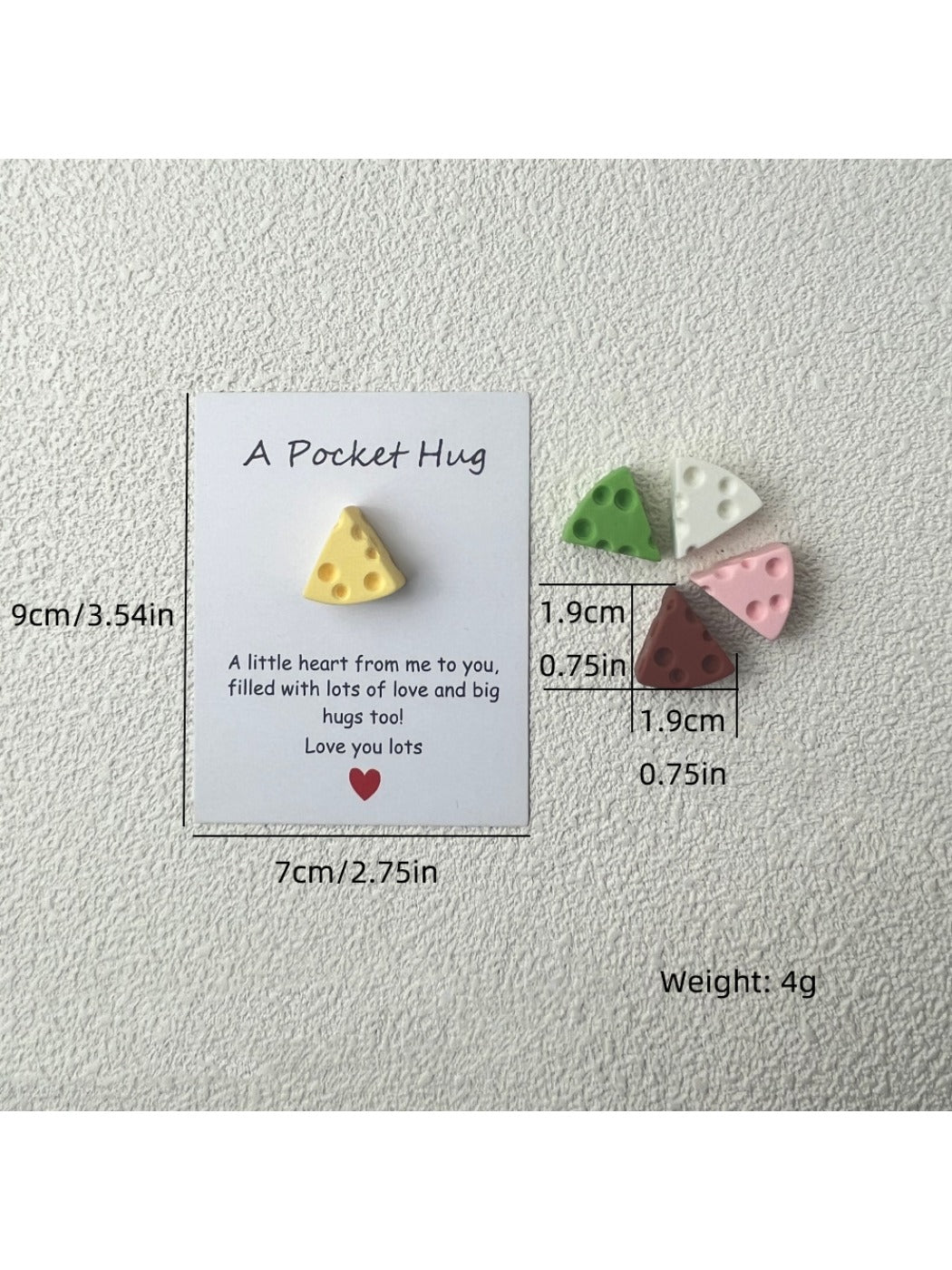 Taphug - Pocket Hug Cute Resin Cheese