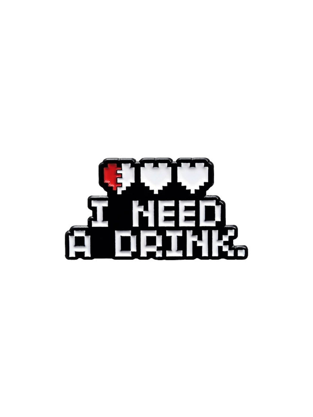 Pinori - Heart Shaped Game Life Bar Brooch