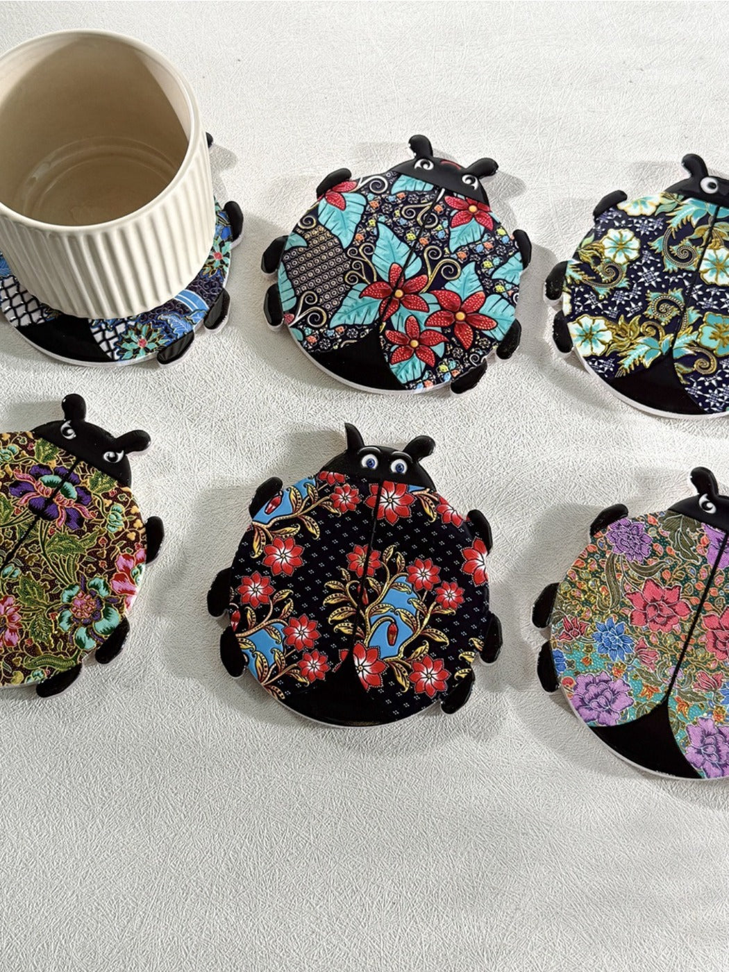 Thimara - Bohemian Style Cute Ladybug Heat Resistant Melamine Coaster