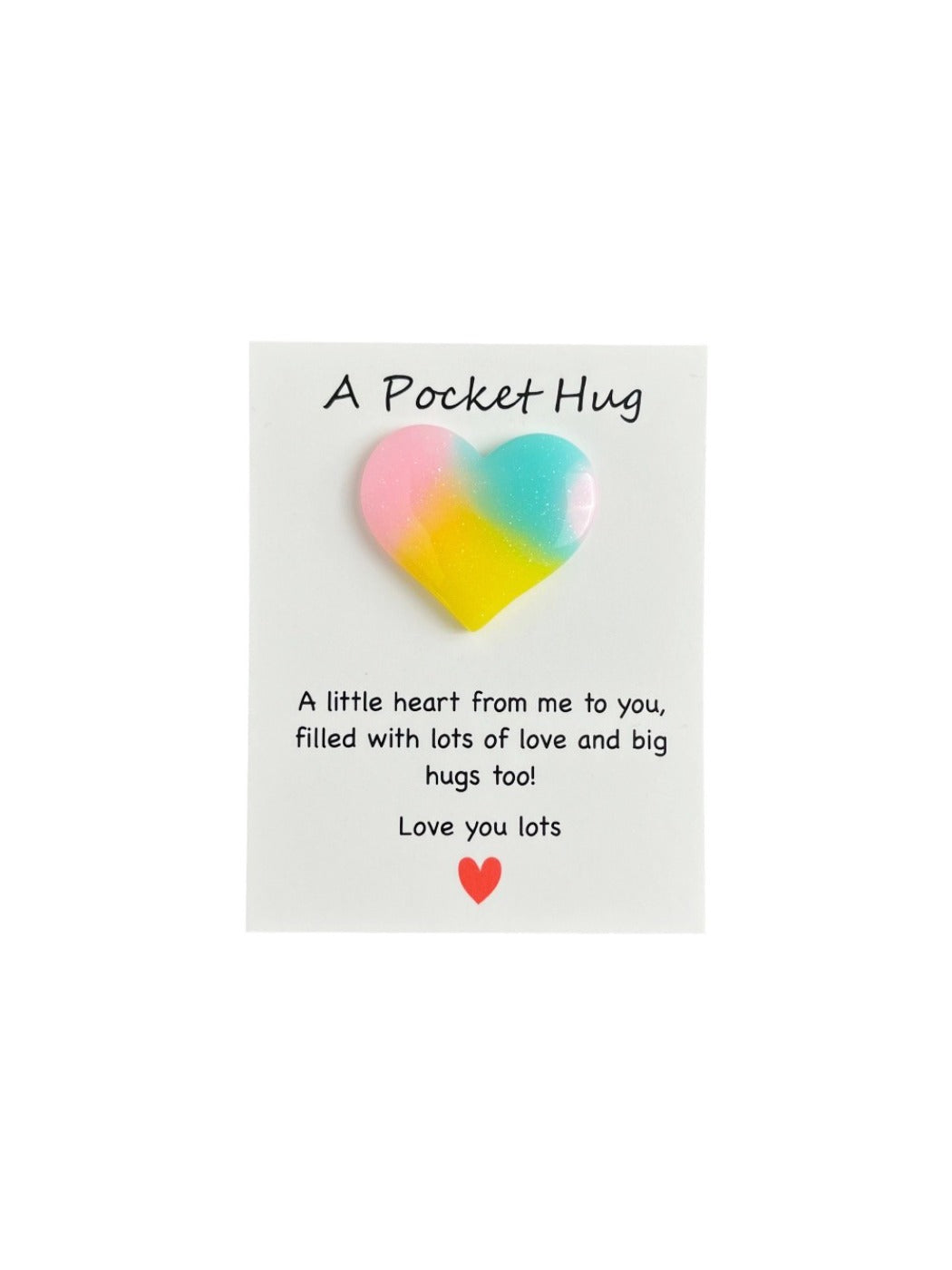 Taphug - Pocket Hug Tri Color Gradient Moon Star pocket hug card and keepsake token view 5
