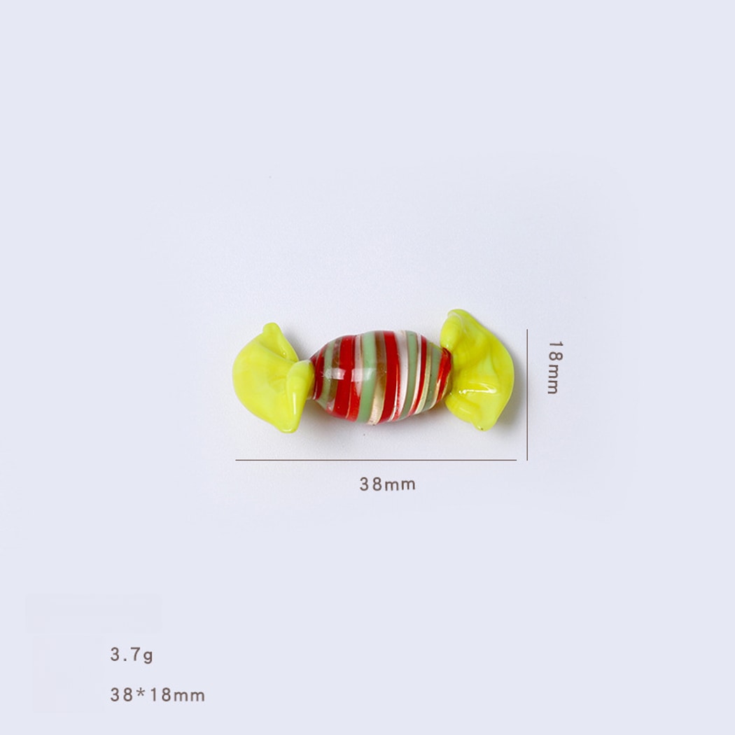 Glasira - Multicolored Striped Candy Shaped Ornament