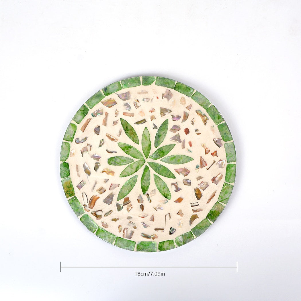 Thimara - Round Floral Pattern Tabletop Coaster