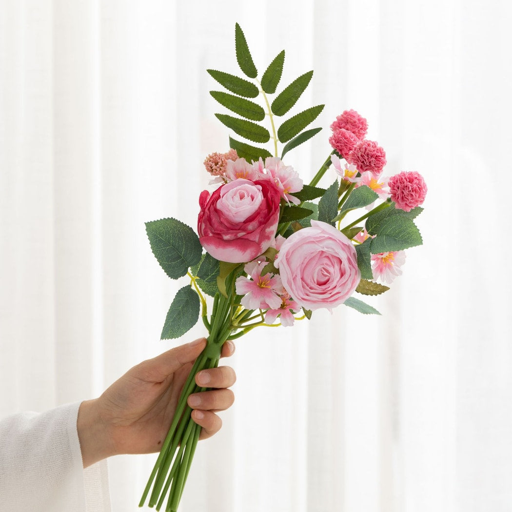 Roselle - Decorative Mixed Rose Artificial Flowers Bouquet