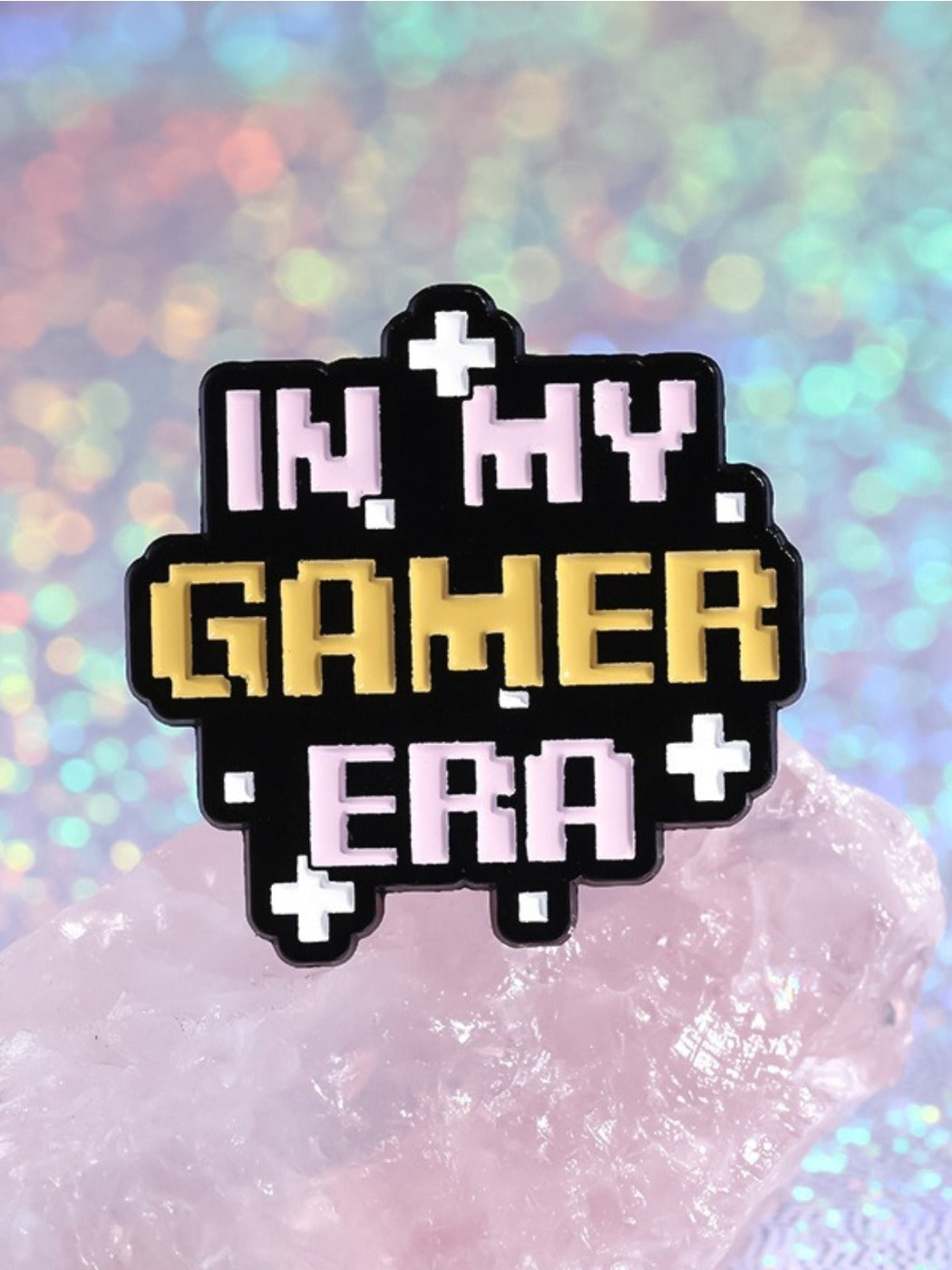 Pinori - Pixel-style Letter Design Metal Badge