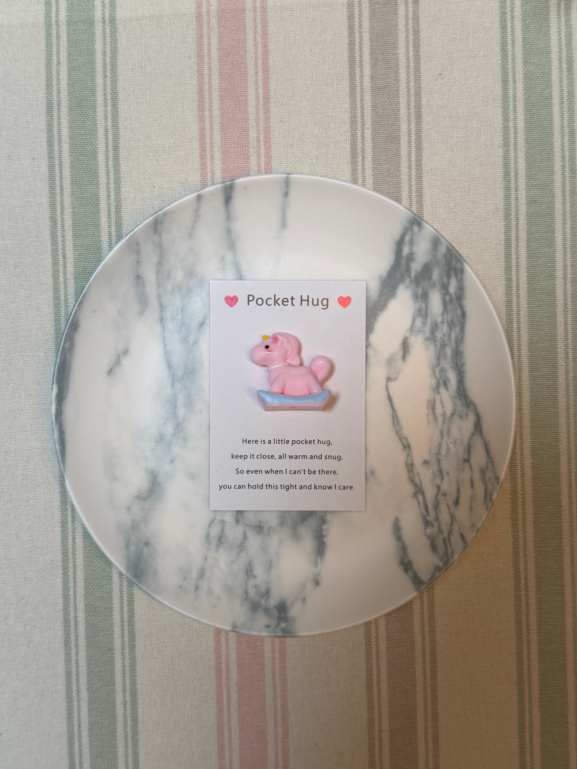 Taphug - Pocket Hug Rocking Horse pocket hug card and keepsake token view 3
