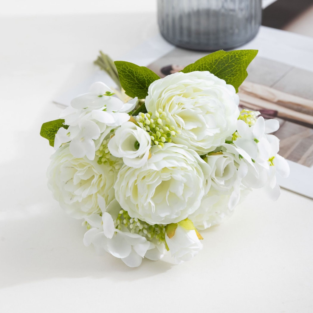 Roselle - Rose and Hydrangea Artificial Bouquet