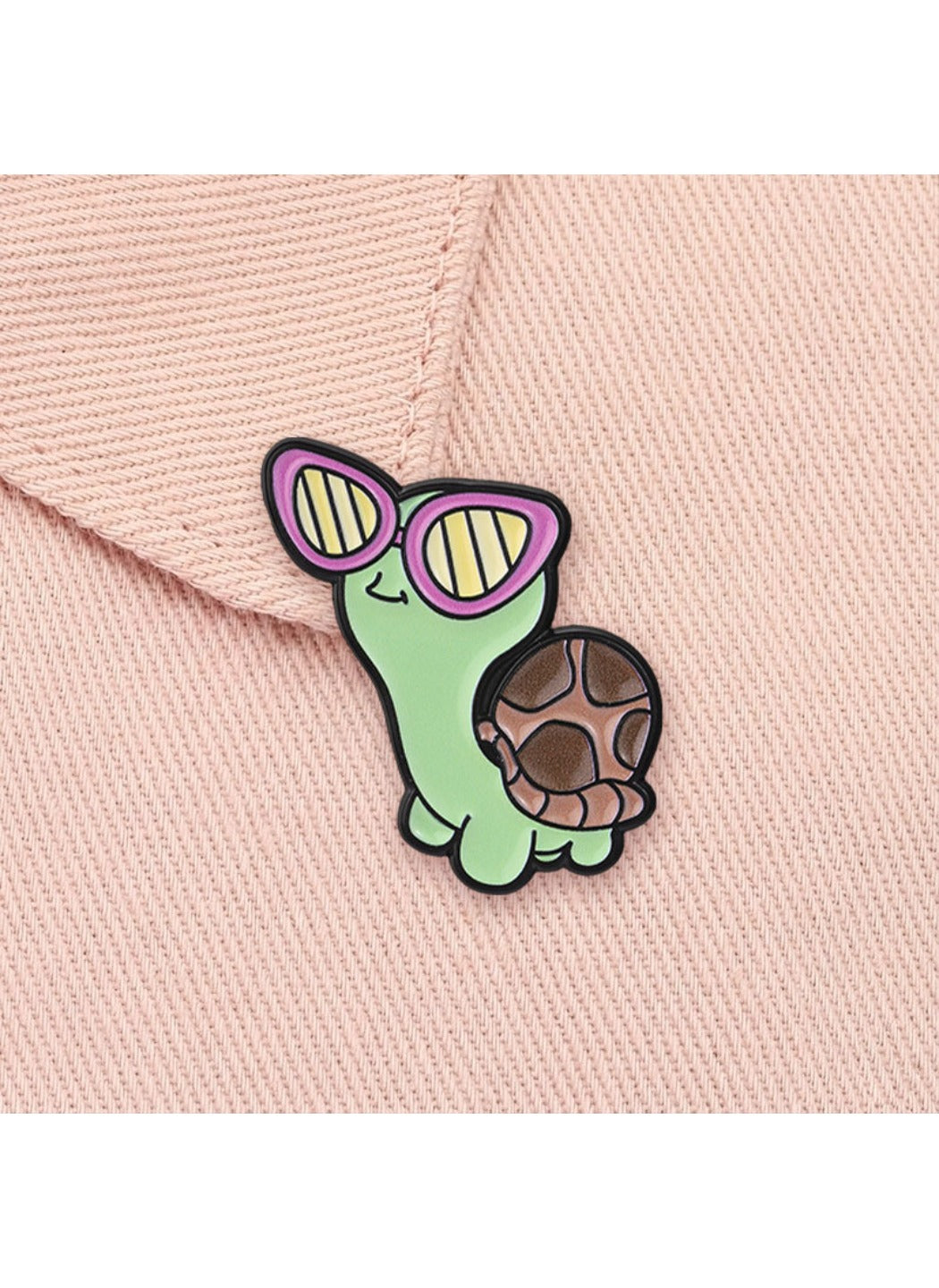 Pinori - Turtle Brooch Badge, Cute Cartoon Cool Turtle Pin