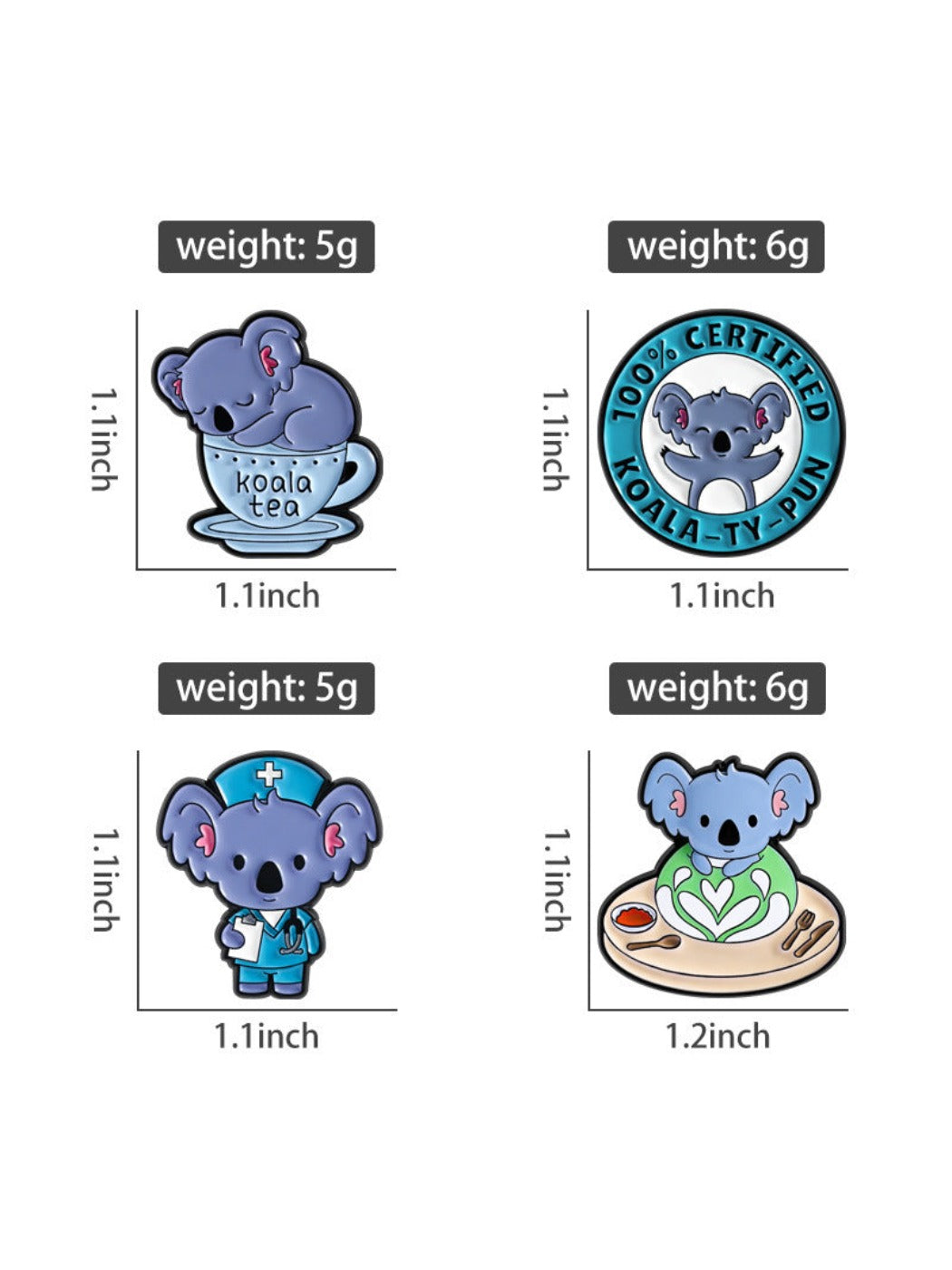 Pinori - Cute Koala Doctor Lapel Pin