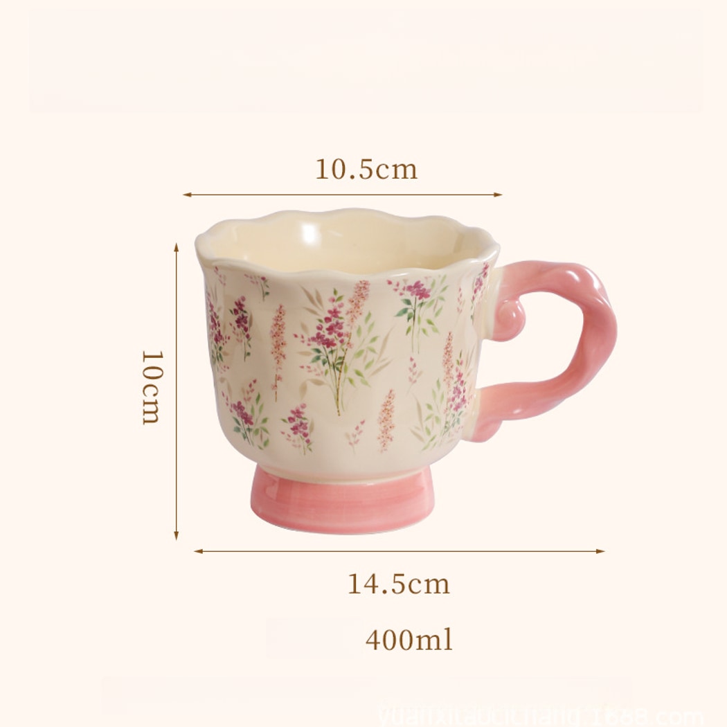 Mivora - Elegant Floral Pattern Coffee Mug