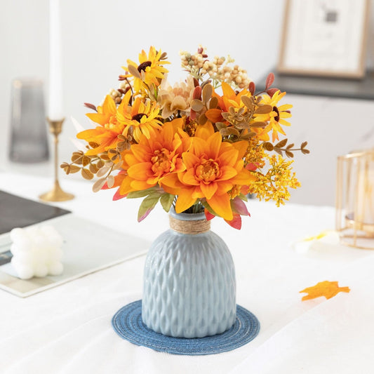 Roselle - Decorative Dahlia Bouquet Artificial Flowers