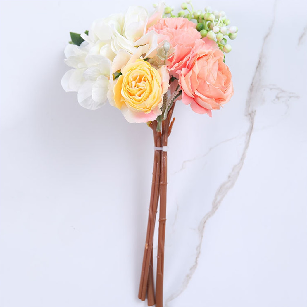 Roselle - Artificial Hydrangea and Rose Mixed Bouquet