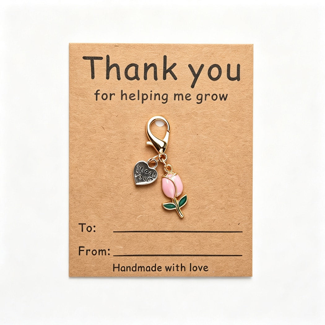 Taphug - Pocket Hug Minimalist Tulip Charm Keychain