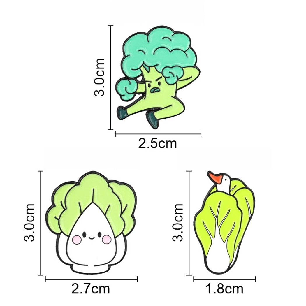 Pinori - Playful Vegetable Character Fashion Pin