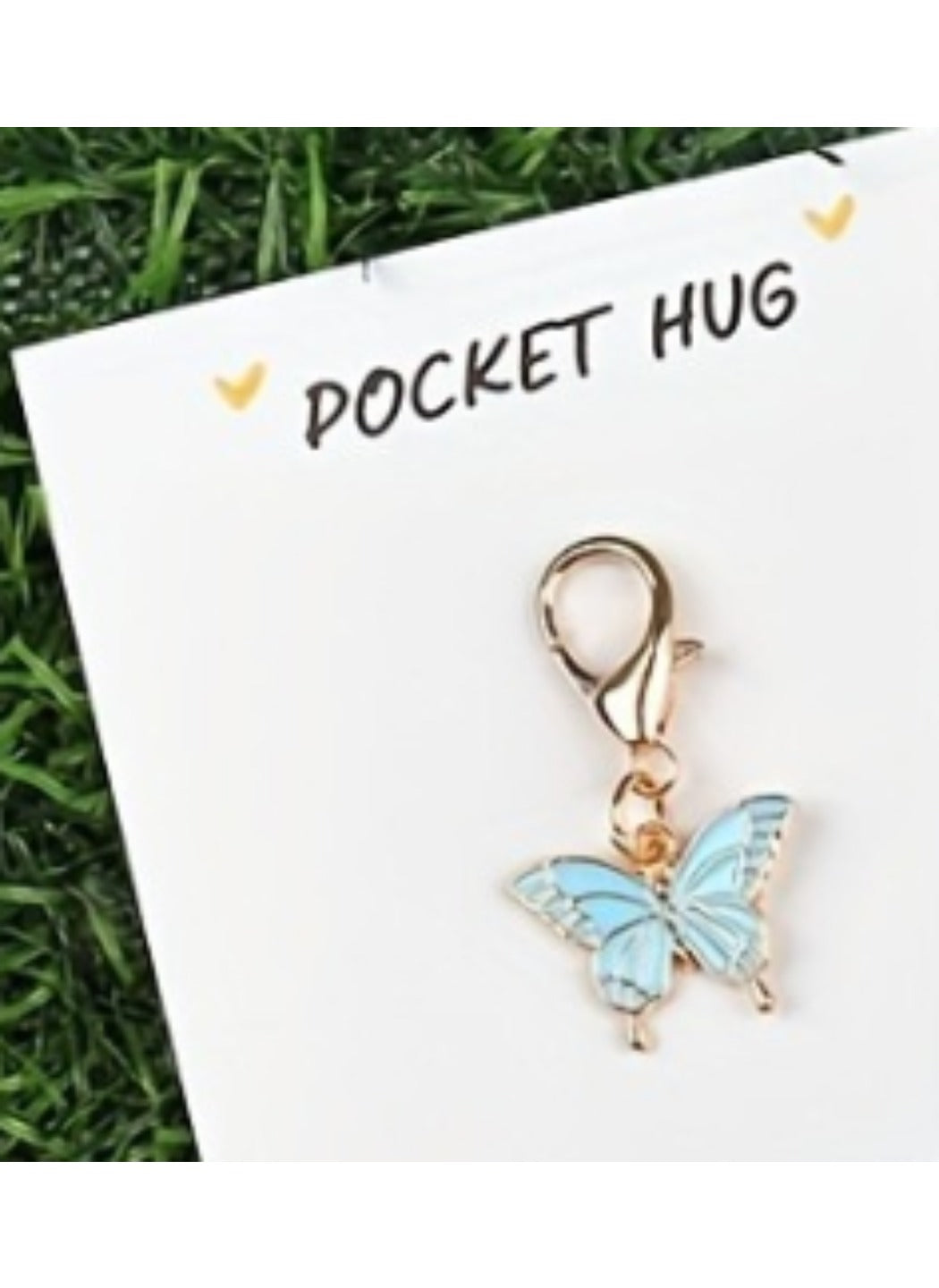Taphug  - Alloy Pocket Hug Card Butterfly Keychain