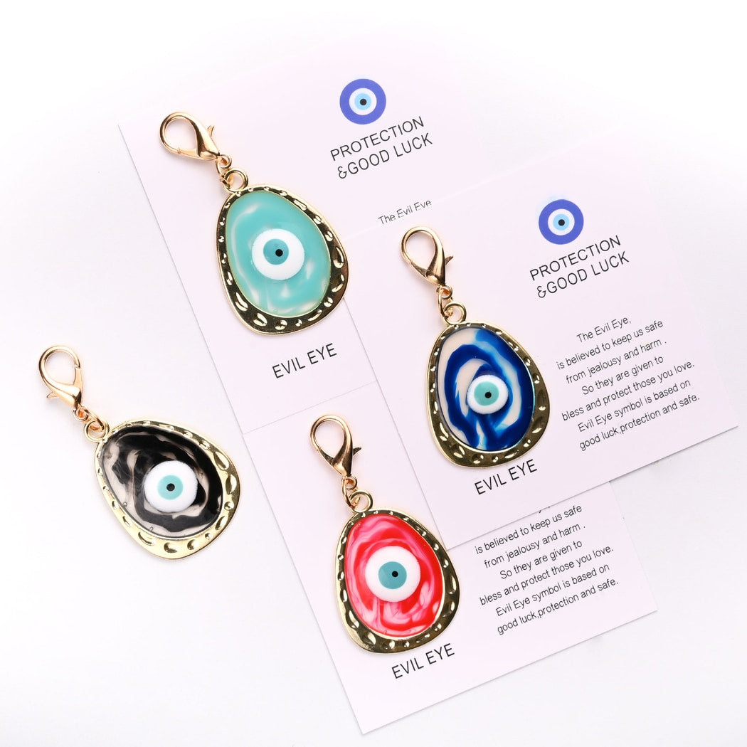 Taphug - Pocket Hug Blue Tone Evil Eye Keychain