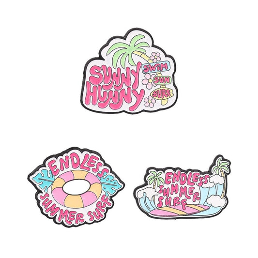 Pinori - Retro Summer Beach Lettering Pin