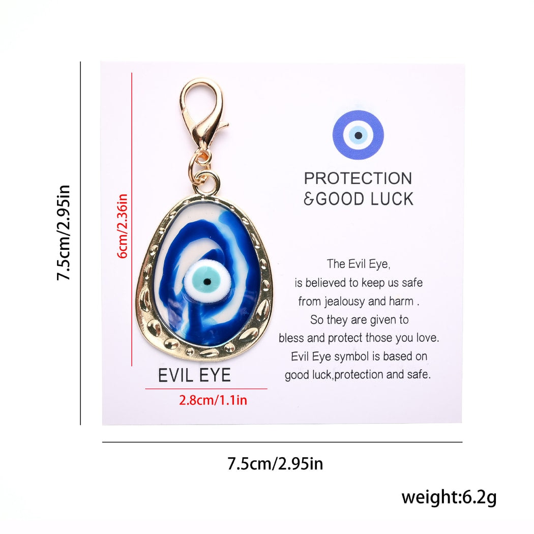 Taphug - Pocket Hug Blue Tone Evil Eye Keychain