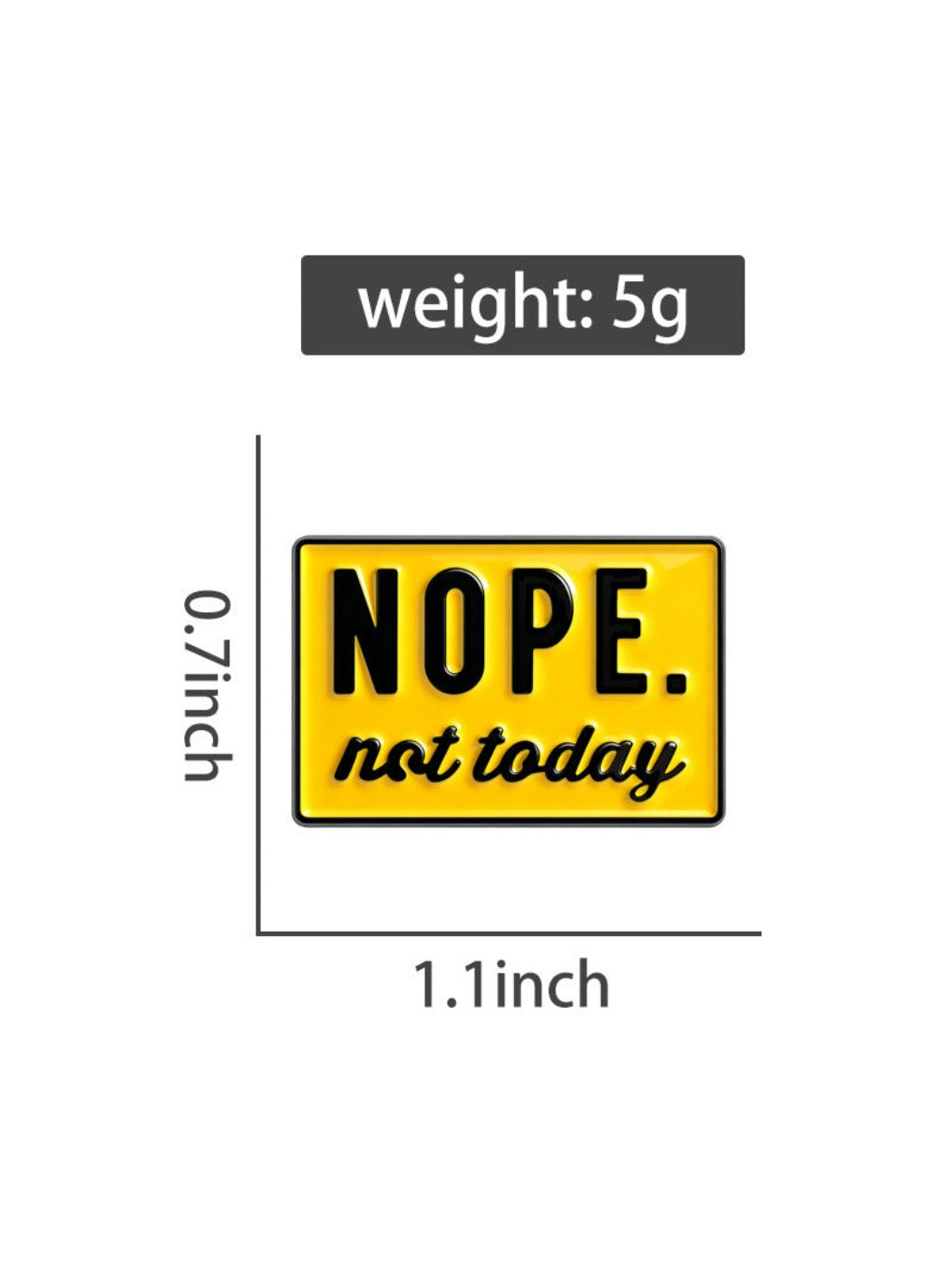 Pinori - Funny Yellow Sign Brooch