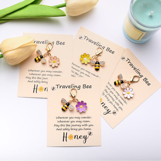 Taphug - Pocket Hug Decorative Bee Flower Keychain