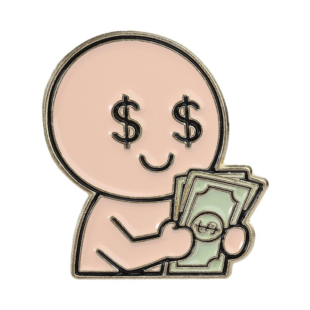 Pinori - Happily Counting Money Brooch